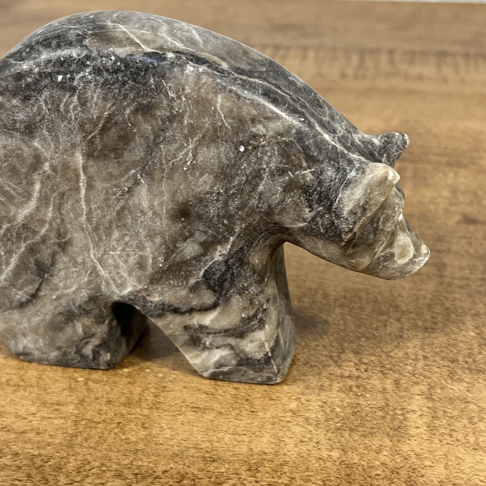 Marble Zuni Bear Fetish Marble Stone Figurine - Picture 7 of 12